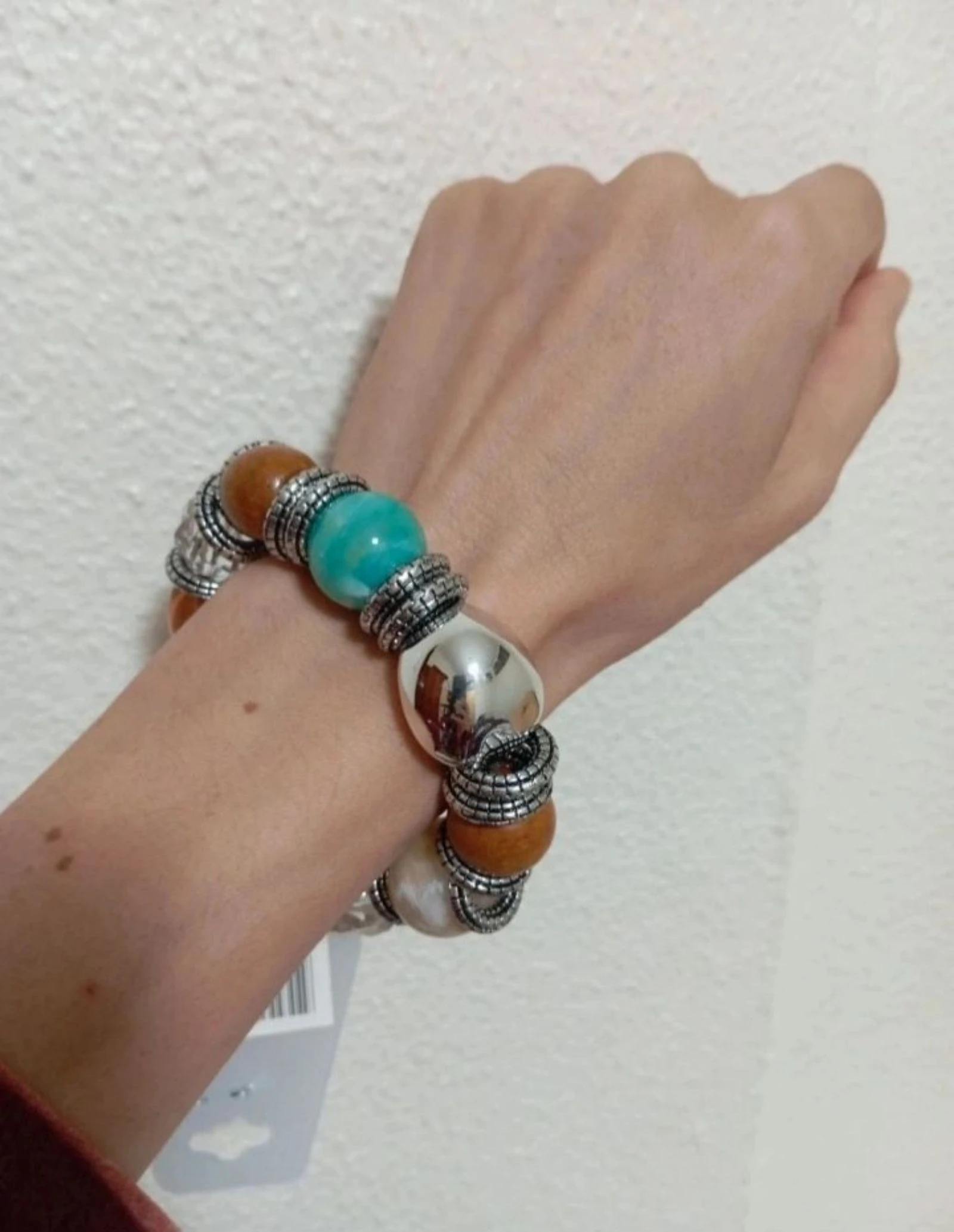 Kleurige boho armband elastisch | Boho elastische armband | Kleurige bohème armband – photo 2